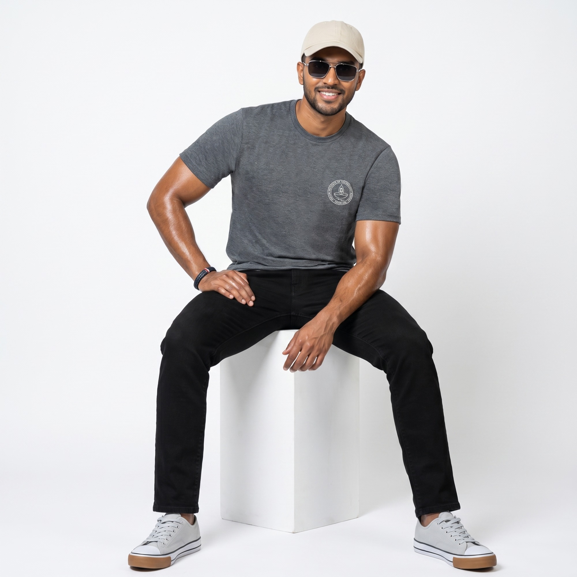 IITM Insti Cotton Tee - Grey Melange