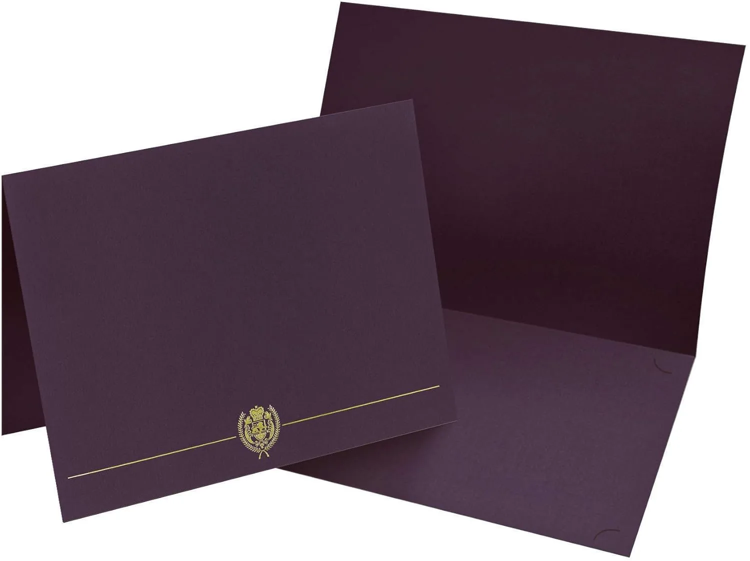 Great Papers! Classic Crest Certificate Covers, 12" x 9.375", Plum, Pack of 5 (903116)