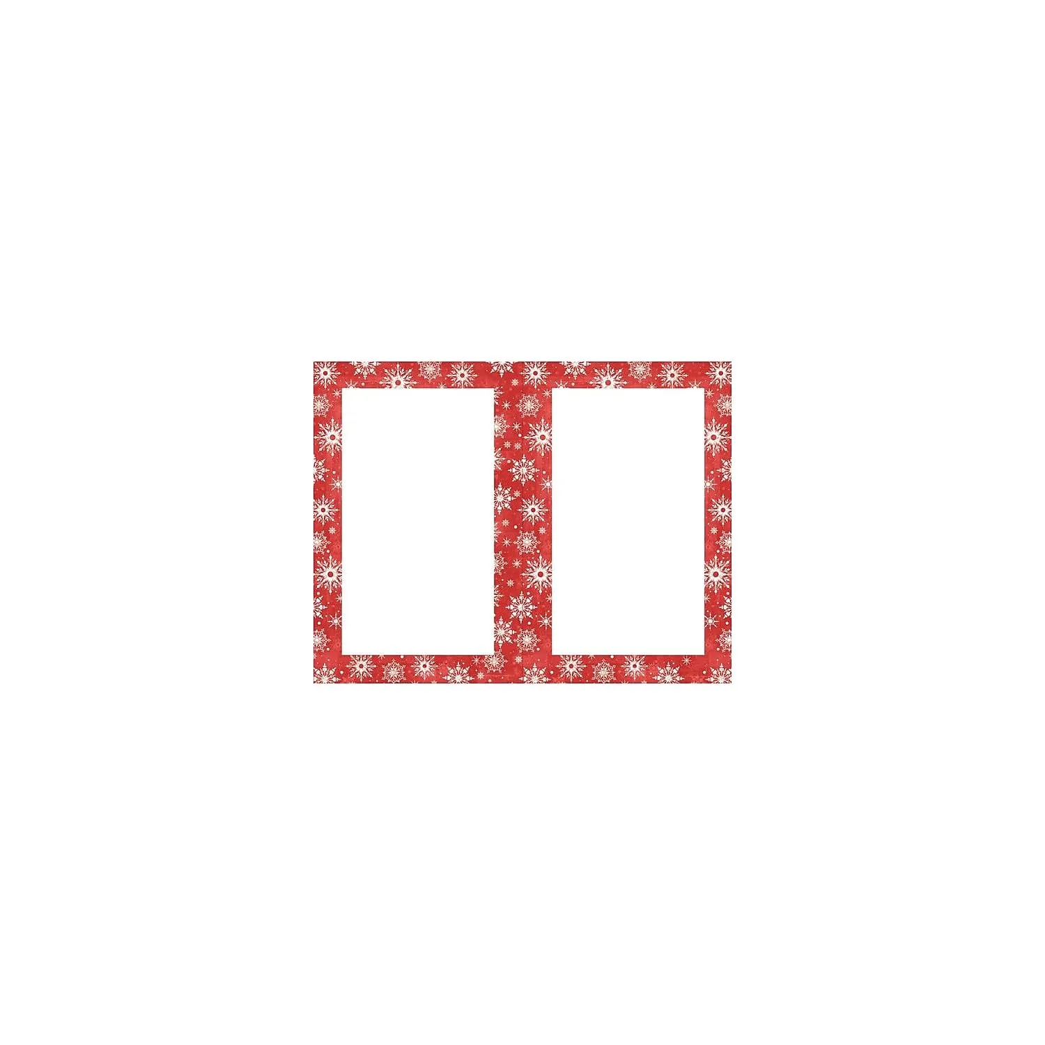 Great Papers! Masterpiece Studios 2-Up Holiday Invitations, Snowy Flakes, 8 1/2in x 5 1/2in, Pack Of 50