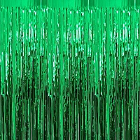 Green Foil Fringe Curtains for Party Decoration