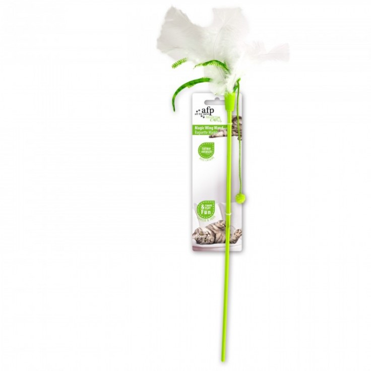 ALL FOR PAWS MAGIC WING WAND - GREEN (CAT TOY) ALL FOR PAWS MAGIC WING WAND - GREEN (CAT TOY)