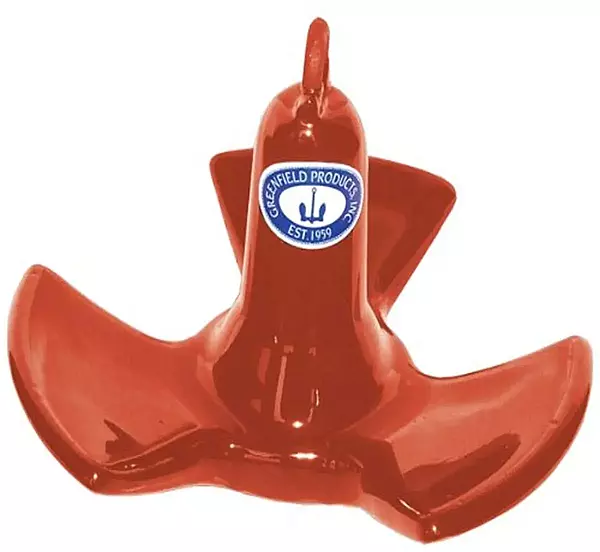 GREENFIELD 516-RD Vinyl Coated River Anchor - Red, 16 lb.