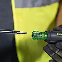Greenlee 0153-42C 6-in-1 Multi-Tool Screwdriver with Flat-Tip, Phillips, and Hex Bits