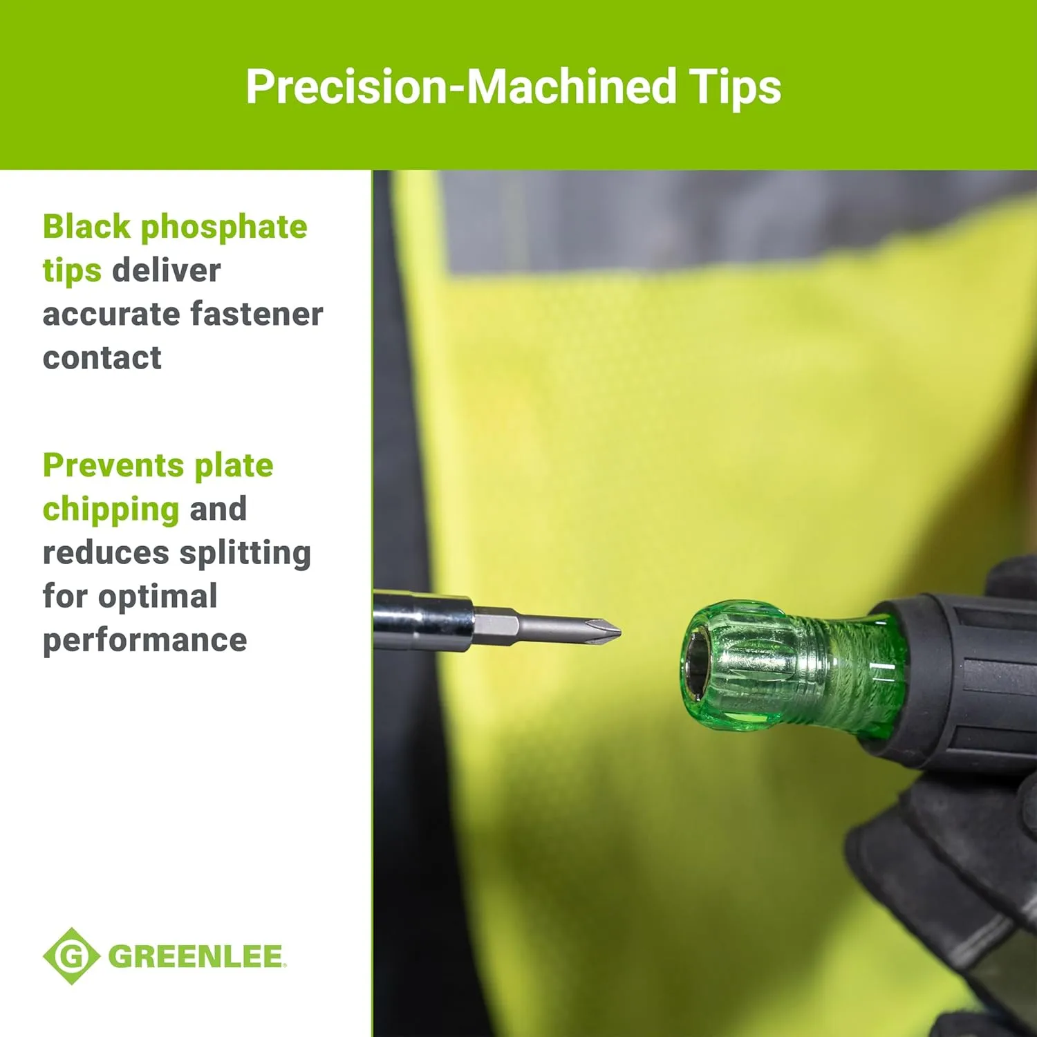 Greenlee 0153-42C 6-in-1 Multi-Tool Screwdriver with Flat-Tip, Phillips, and Hex Bits