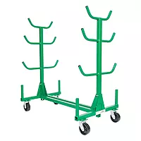 Greenlee 668 Mobile Material Handling Conduit and Pipe Rack with 603 Casters Mobile Conduit and Pipe Rack