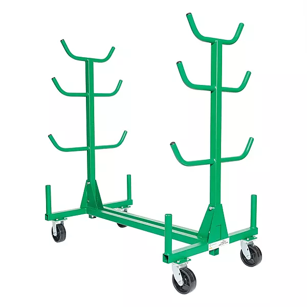 Greenlee 668 Mobile Material Handling Conduit and Pipe Rack with 603 Casters Mobile Conduit and Pipe Rack