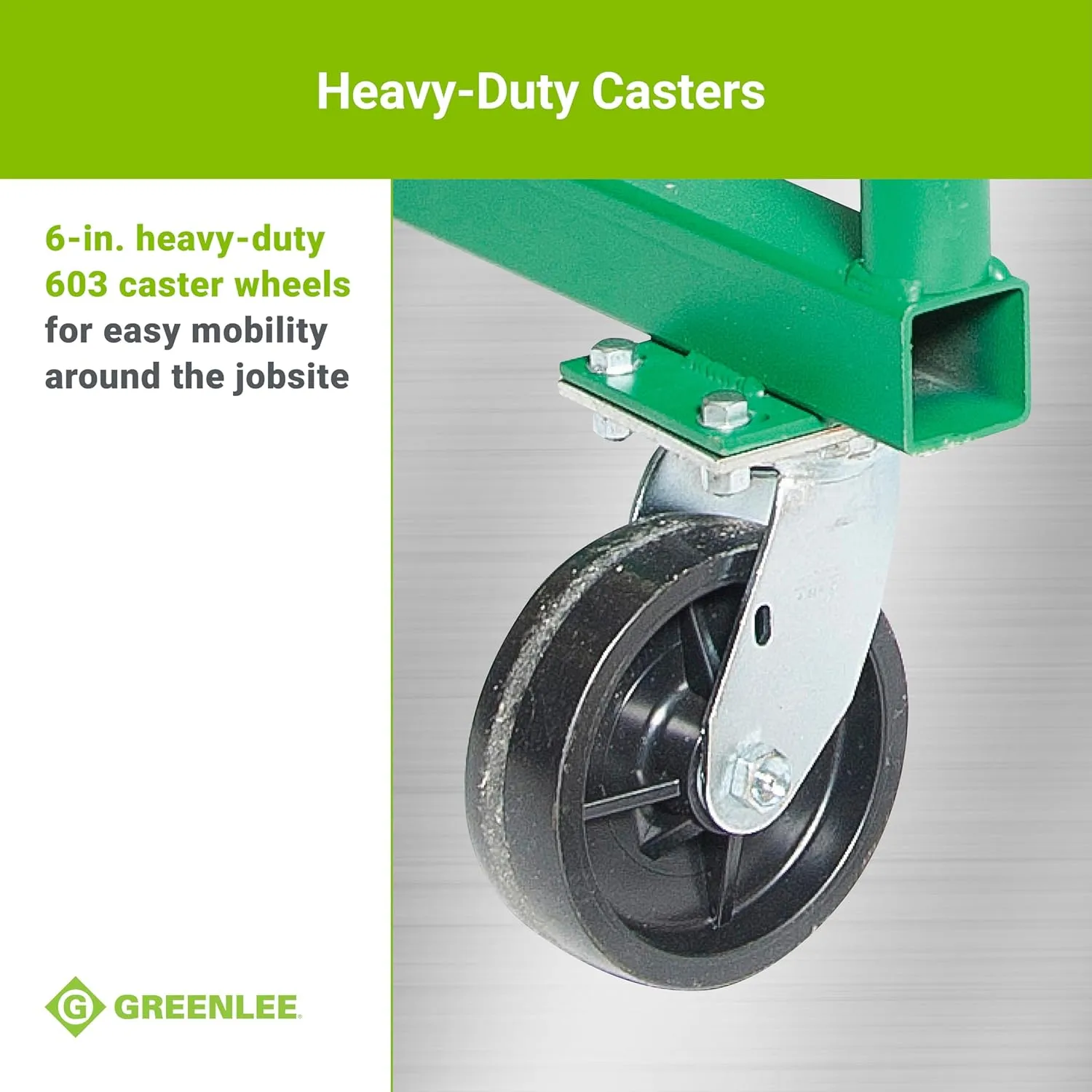 Greenlee 668 Mobile Material Handling Conduit and Pipe Rack with 603 Casters Mobile Conduit and Pipe Rack