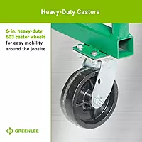 Greenlee 668 Mobile Material Handling Conduit and Pipe Rack with 603 Casters Mobile Conduit and Pipe Rack