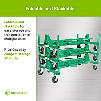 Greenlee 668 Mobile Material Handling Conduit and Pipe Rack with 603 Casters Mobile Conduit and Pipe Rack