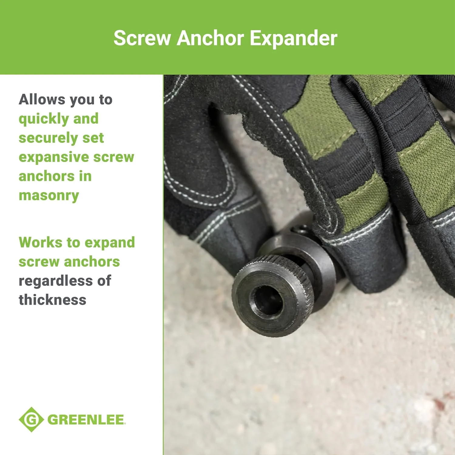 GREENLEE Screw Anchor Expander for Caulking Anchors