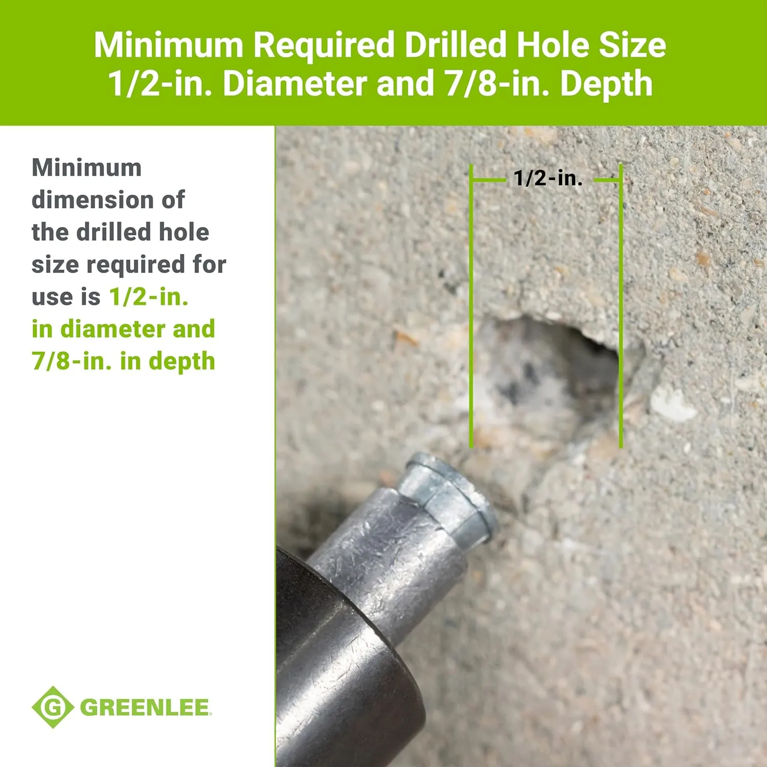 GREENLEE Screw Anchor Expander for Caulking Anchors