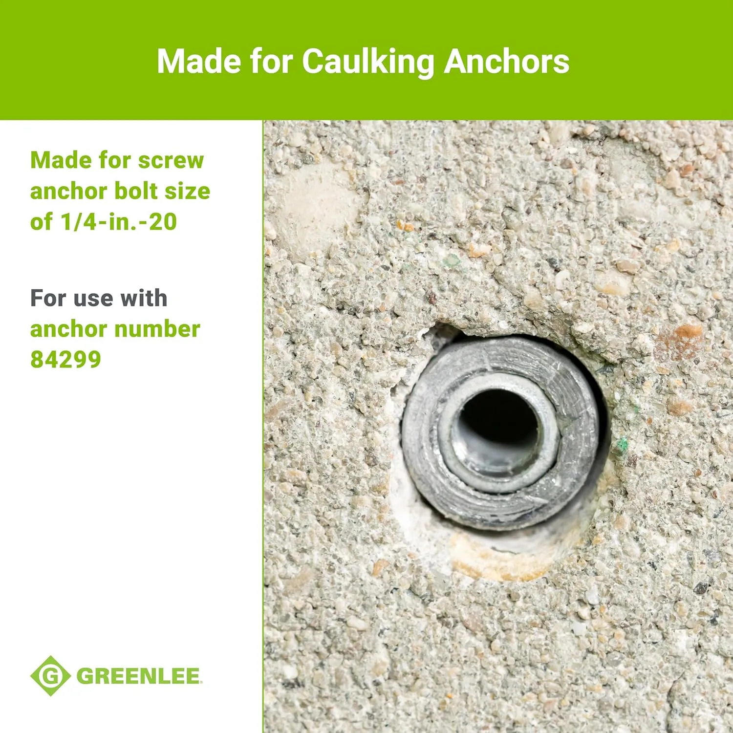 GREENLEE Screw Anchor Expander for Caulking Anchors