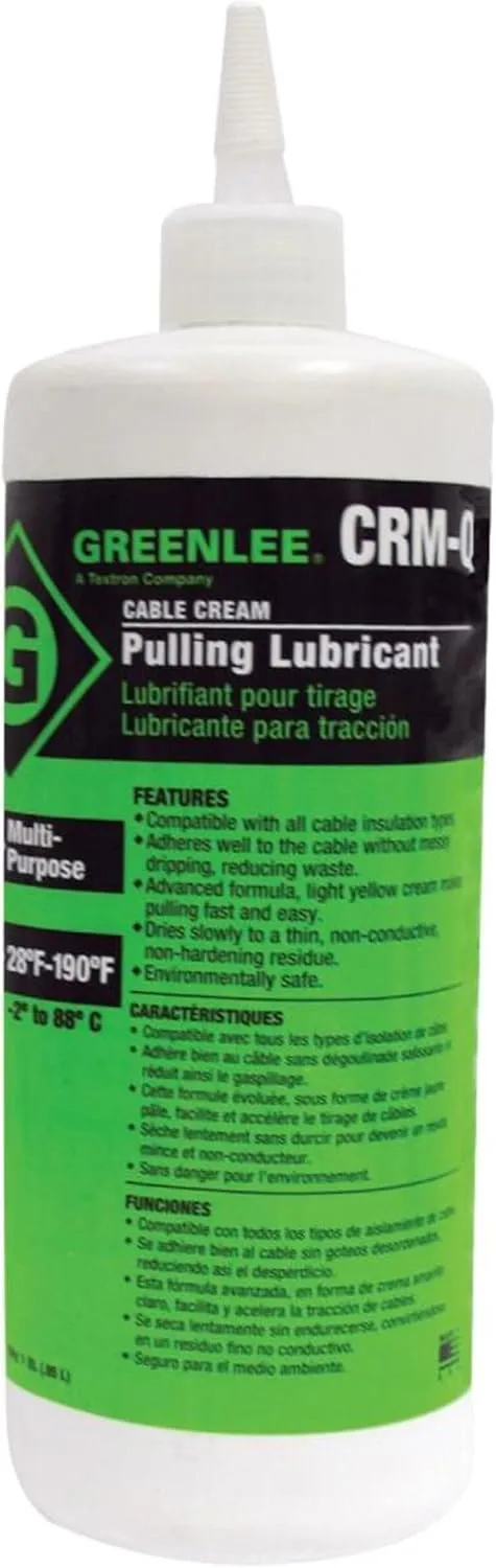 Greenlee CRM-Q LUBE,CREAM-1 QUART