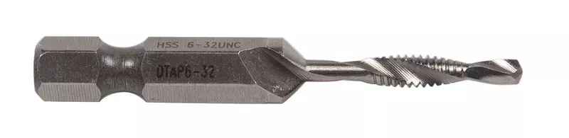 Greenlee DTAP6-32 Combination Drill/Tap Countersink Drill Bit for up to 10-Gauge Metal, Combination Drill, Tap