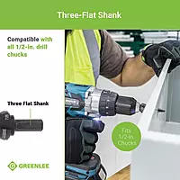 Greenlee GSB12 1-3/8" Step Bit (#12) Metal Cutter with Patented Split-Step Design