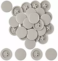 PVC Screw Caps | Ash Grey | Pack of 25