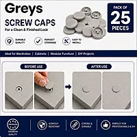 PVC Screw Caps | Ash Grey | Pack of 25