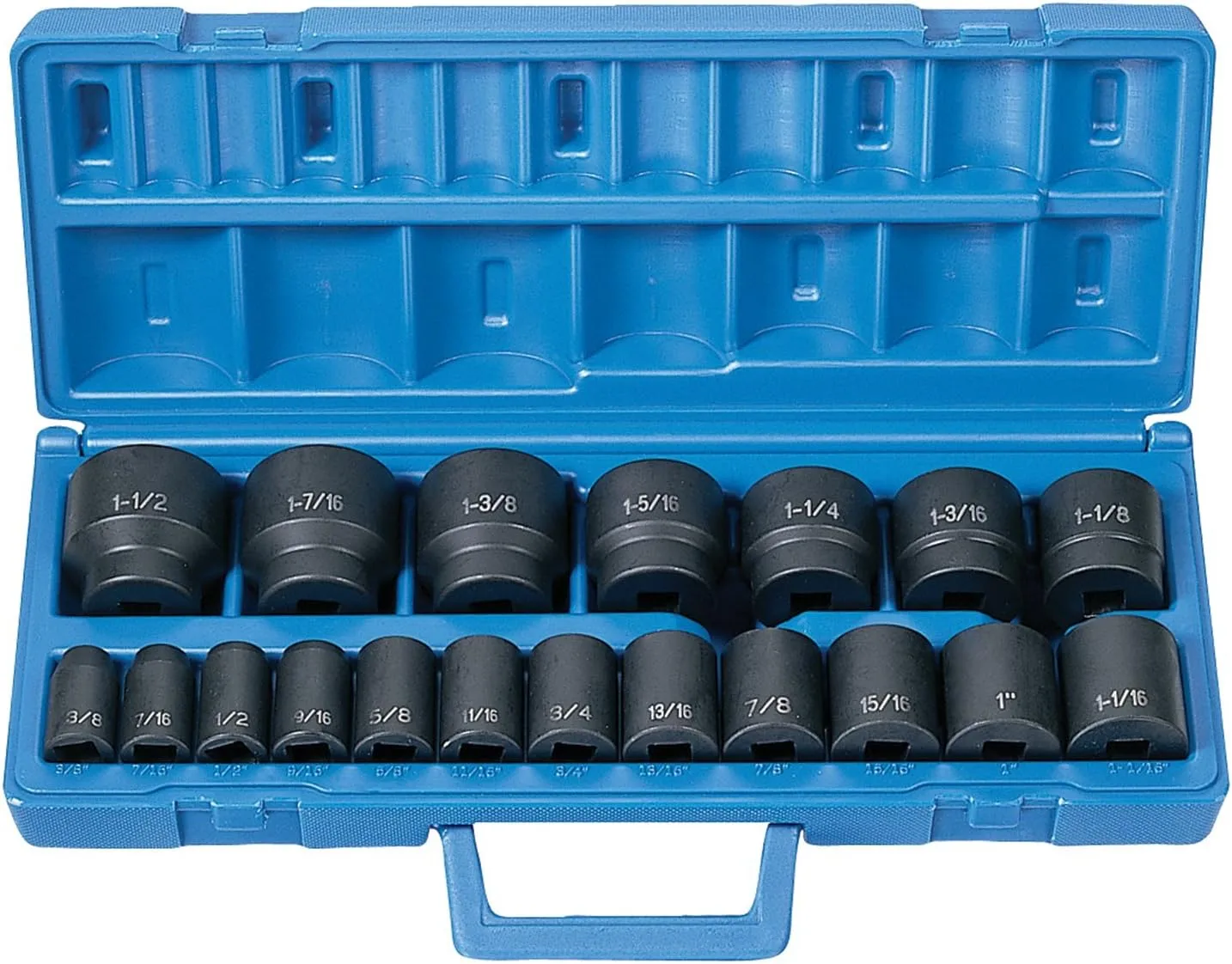 GREY PNEUMATIC 1/2" Drive Fractional Master Socket Set