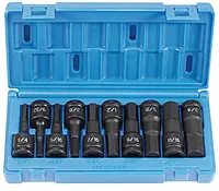 Grey Pneumatic (1398H) 1/2" Drive 10-Piece Hex Driver Socket Set