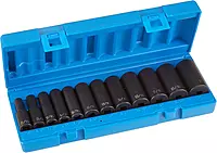 Grey Pneumatic (1202D) 3/8" Drive 12-Piece 12-Point Deep Socket Set 12 Piece Deep Set - 12 Point