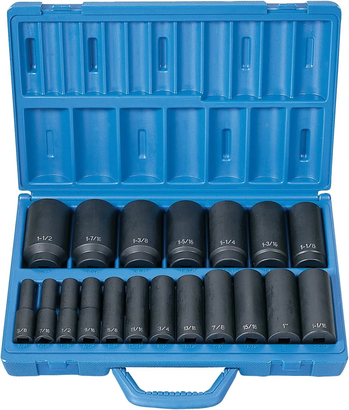 GREY PNEUMATIC 1/2" Drive Fractional Master Socket Set