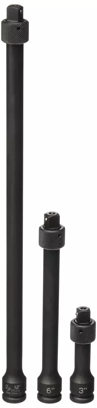 Grey Pneumatic (1103QL) 3/8" Drive 3-Piece Impact Locking Extension Socket Set 3pc Impact Locking Extension Set