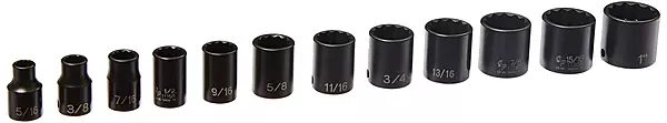 Grey Pneumatic 3/8” Dr. 12 Pc. 12 Pt. Standard Length Set