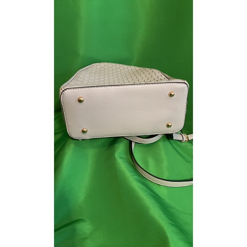 Grey Vegan Leather Backpack