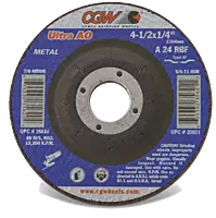 CGW Abrasives - Grinding Discs, 4.5"x1/4"x7/8", For Steel