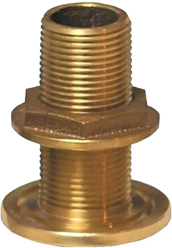 GROCO 1/2" NPS NPT Combo Bronze Thru-Hull Fitting w/Nut