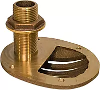 GROCO 1/2" Bronze Combo Scoop Thru-Hull w/Nut
