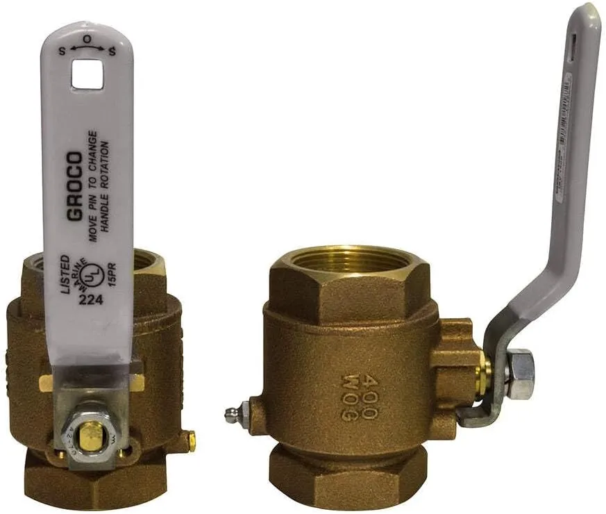 GROCO 2" NPT Bronze In-Line Ball Valve