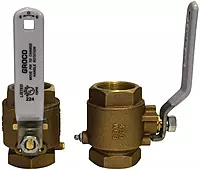 GROCO 3/4" NPT Bronze in-Line Ball Valve