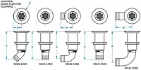 GROCO 1-1/2" Hose Barb Stainless Straight Deck Drain