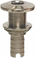 GROCO Stainless Steel Hose Barb Thru-Hull Fitting - 1/2"