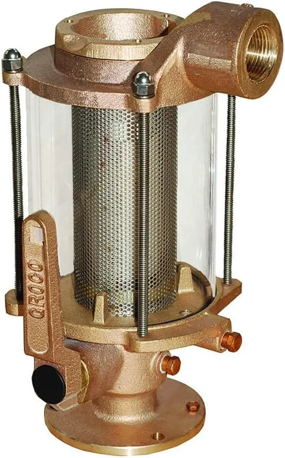 GROCO 1-1/4" Ball Valve/Seacock & Raw Water Strainer Combo
