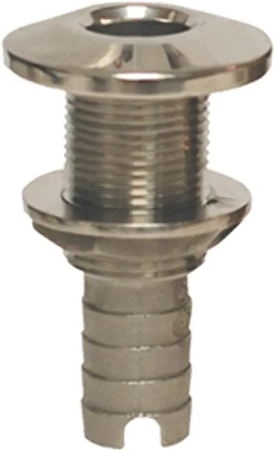 GROCO Stainless Steel Hose Barb Thru-Hull Fitting - 2"