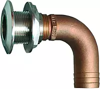 GROCO 3/4" 90 Degree Hose Thru-Hull Fitting