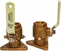 GROCO 1" Bronze Tri-Flanged Ball Valve/Seacock