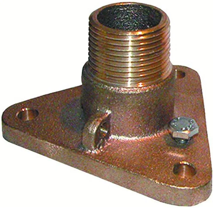 GROCO 3/4" Bronze NPS to NPT Flange Adapter