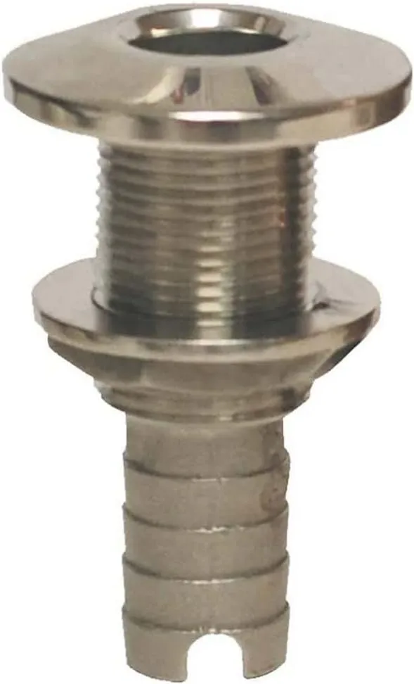 GROCO Stainless Steel Hose Barb Thru-Hull Fitting - 1"