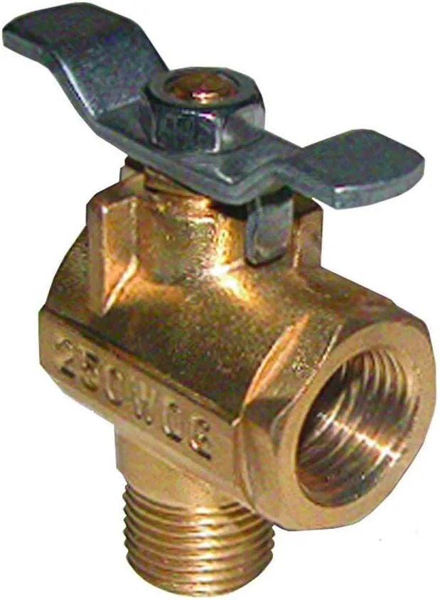 GROCO 1/2" NPT 90° Bronze Fuel Valve