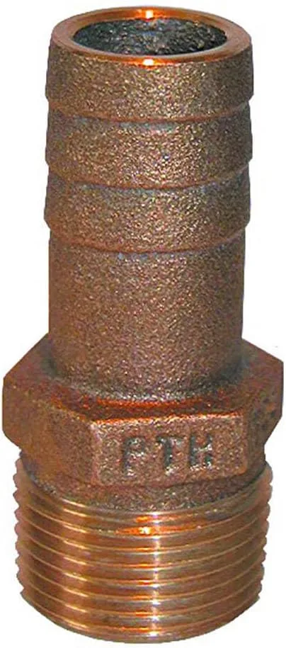 GROCO 1-1/2" NPT x 1-1/2" ID Bronze Pipe to Hose Straight Fitting