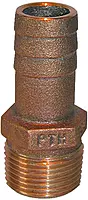 GROCO 1" NPT x 1" ID Bronze Pipe to Hose Straight Fitting
