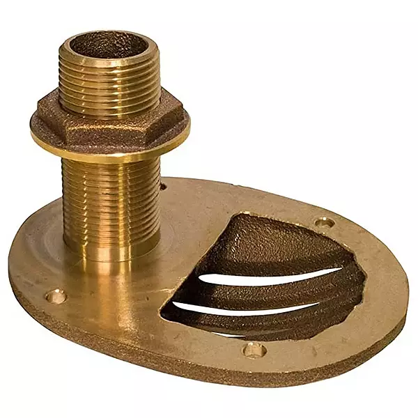 GROCO 2-1/2" Bronze Combo Scoop Thru-Hull w/Nut