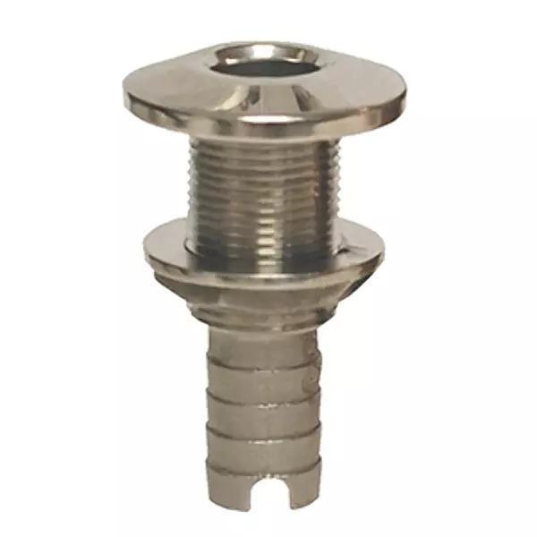 GROCO Stainless Steel Hose Barb Thru-Hull Fitting - 2"