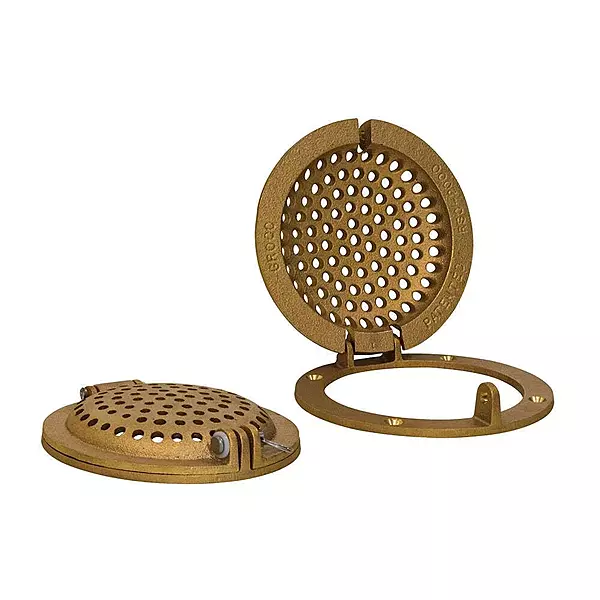 GROCO Bronze Round Hull Strainer w/Access Door f/Up to 1" Thru-Hull