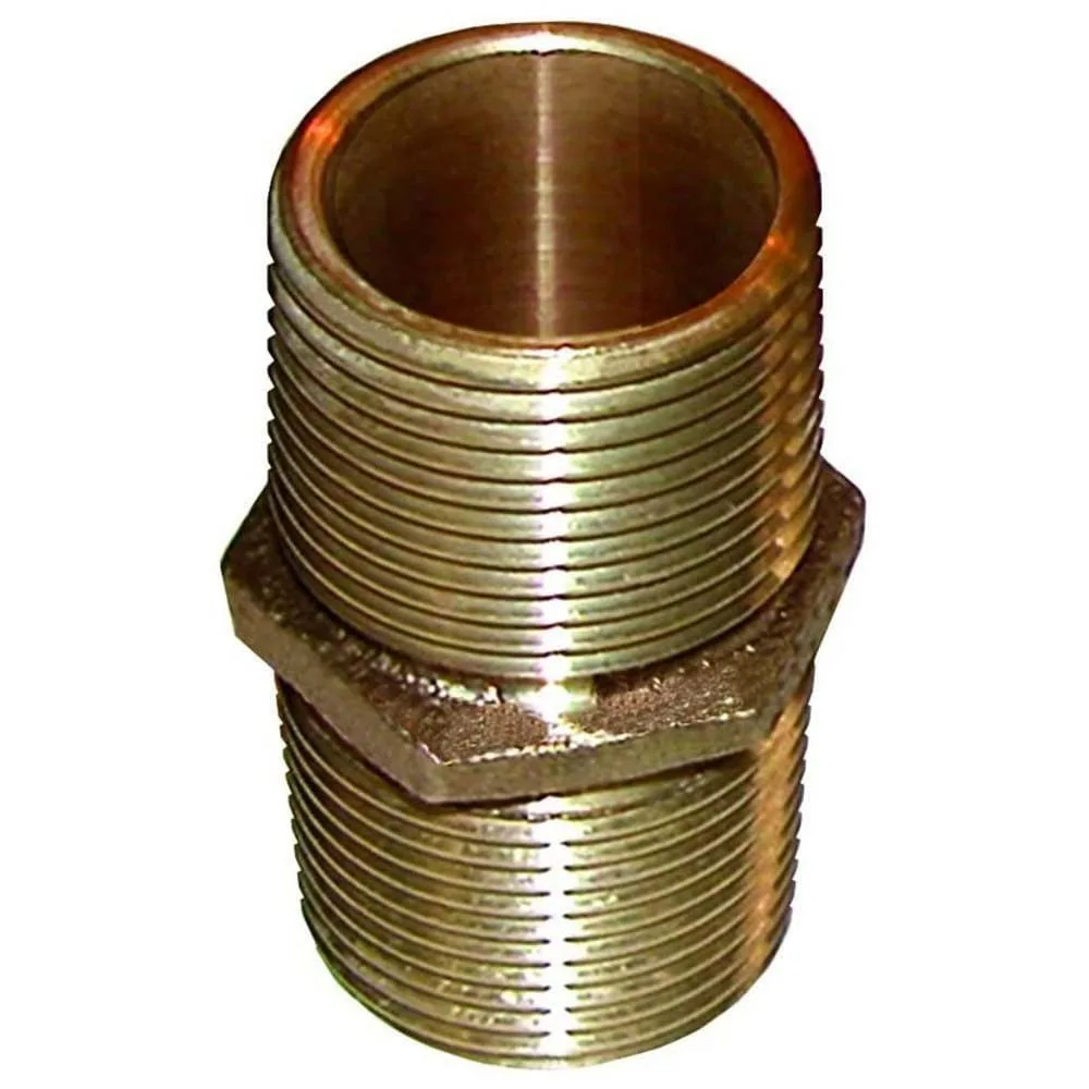 GROCO Bronze Pipe Nipple - 1-1/4" NPT
