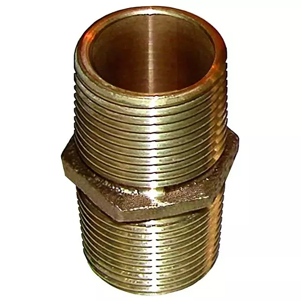GROCO Bronze Pipe Nipple - 1/2" NPT