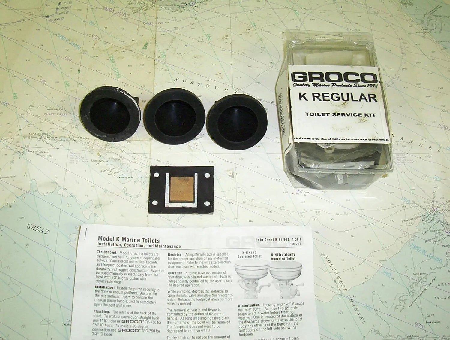 GROCO K Series Hand Operated Marine Toilet